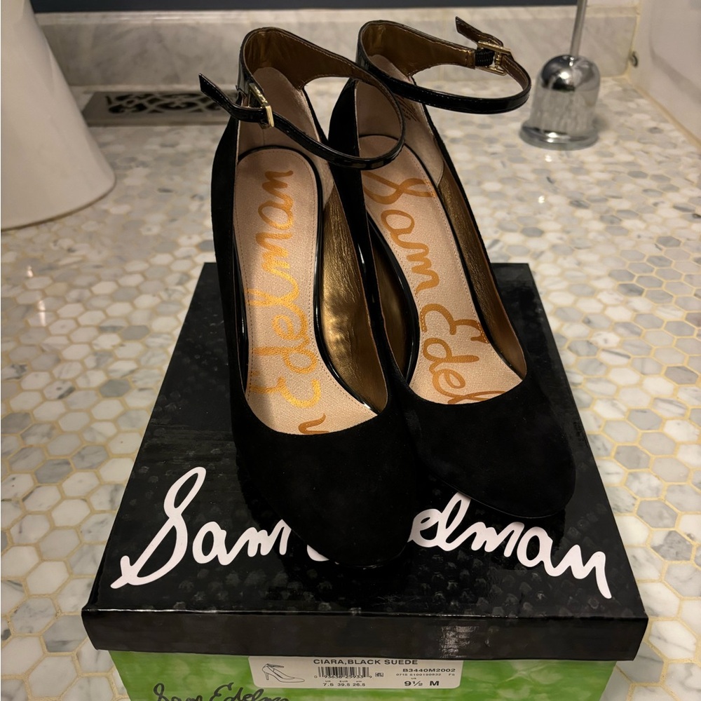 Sam Edelman Suede and Patent Heels
